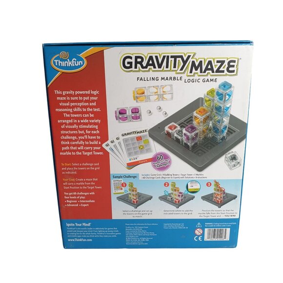 ThinkFun Gravity Maze Falling Marble Logic Game Single Player Educational Toy - Picture 2 of 7